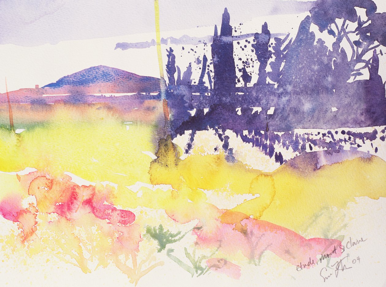 Etude Mont St. Clair, 2004 (aquarelle sur papier) - Simon Fletcher