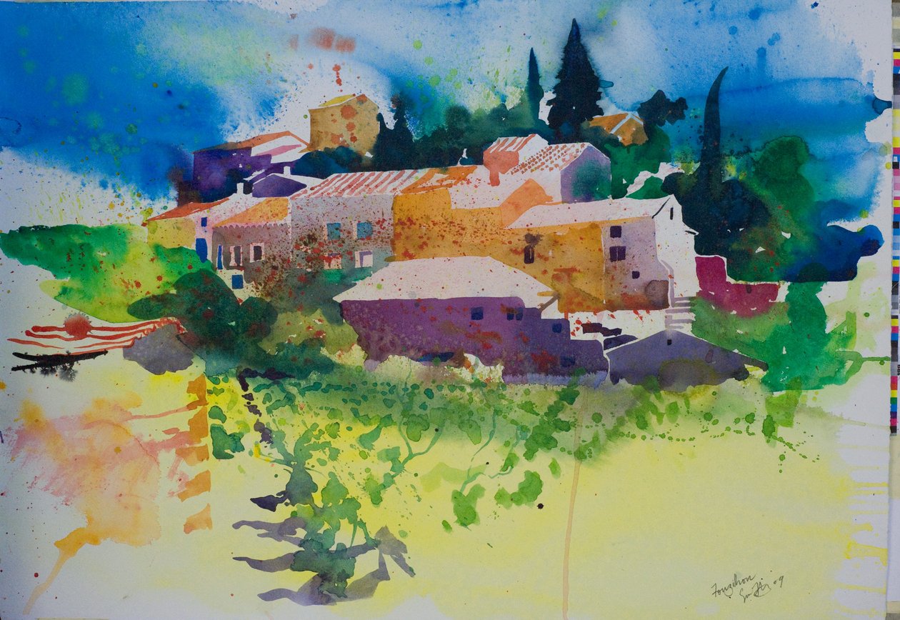 Fouzilhon, 2009 (aquarelle) - Simon Fletcher