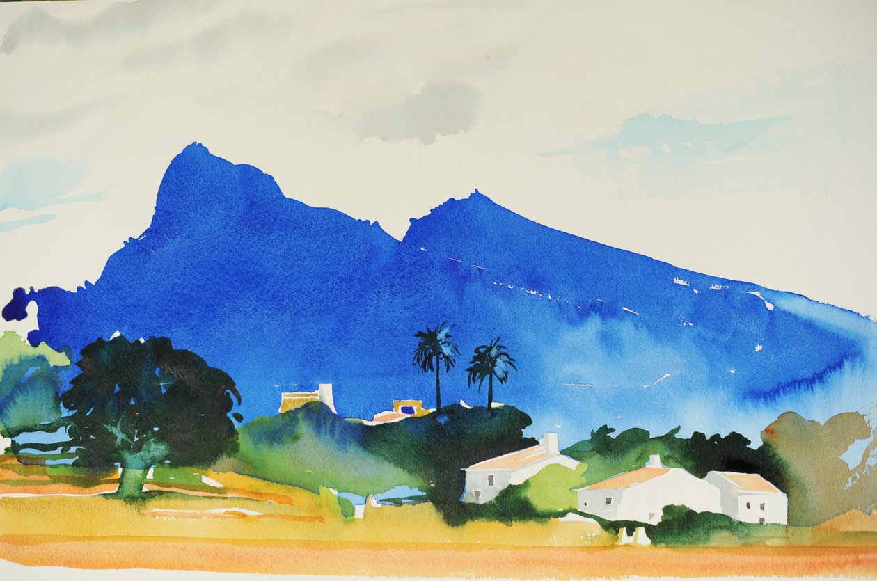 Collines de Pollença, 2016 (aquarelle) - Simon Fletcher