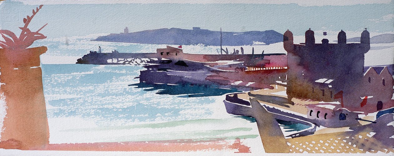 Mogador (aquarelle sur papier) - Simon Fletcher