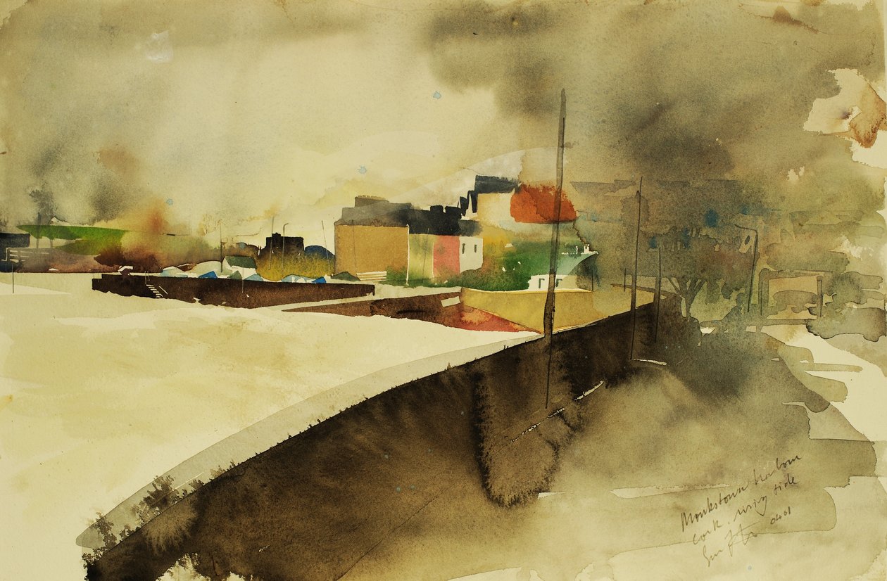 Port de Monkstown, Cork, 2003 (aquarelle) - Simon Fletcher