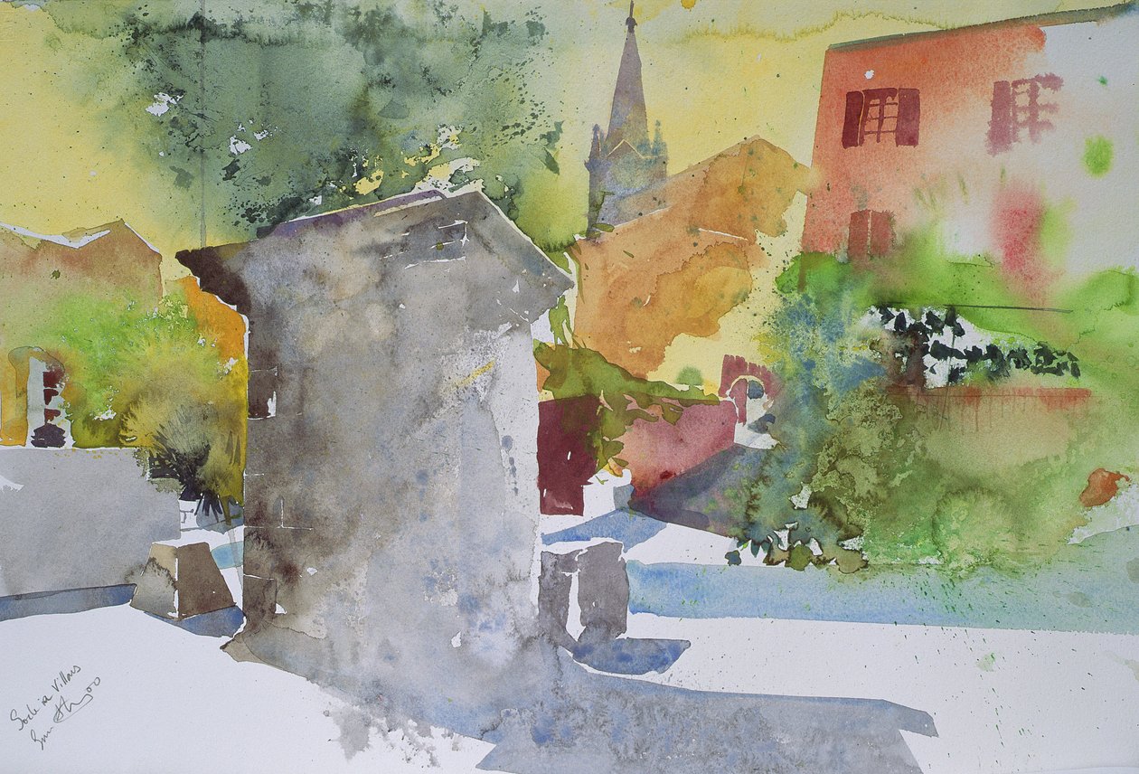 Socle à Villars, France, 2003 (aquarelle) - Simon Fletcher