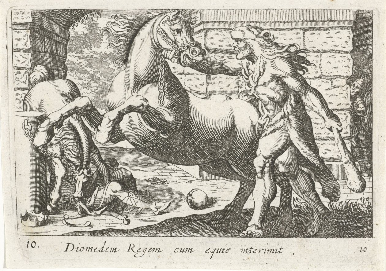 Hercule dompte les chevaux de Diomède - Simon Frisius
