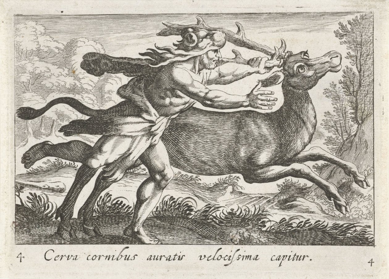 Hercule capture la biche de Cérynie - Simon Frisius