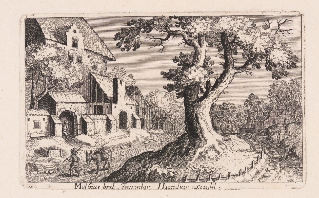 Homme avec un âne marchant près d