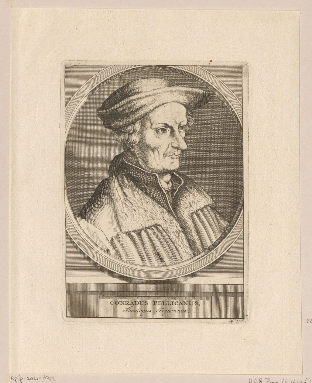 Portrait de Conrad Pellican - Simon Frisius