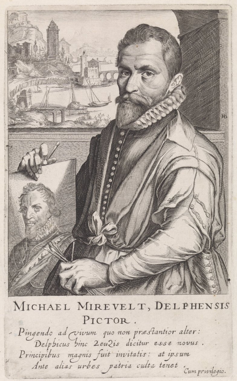 Portrait de Michiel Jansz. van Mierevelt - Simon Frisius