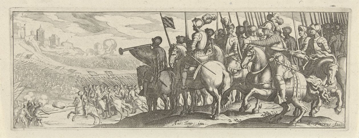 Cavaliers avec des lances - Simon Frisius