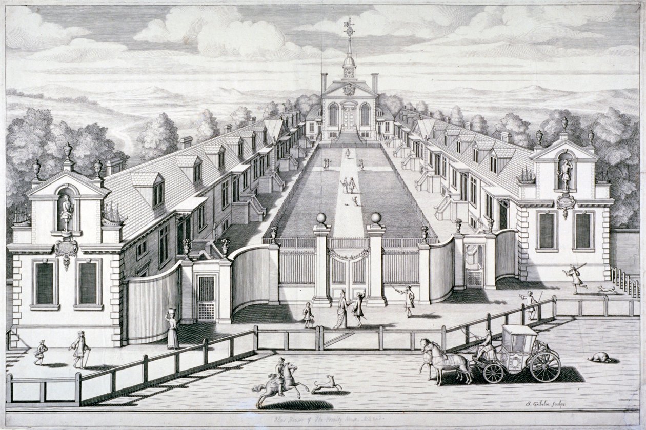 Maisons de charité de la Trinité, Mile End Road, Stepney, Londres - Simon Gribelin