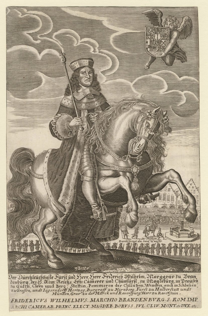 Portrait de Frédéric-Guillaume 1620-1688, Électeur de Brandebourg, Duc de Prusse, 1680 - Simon Grimm