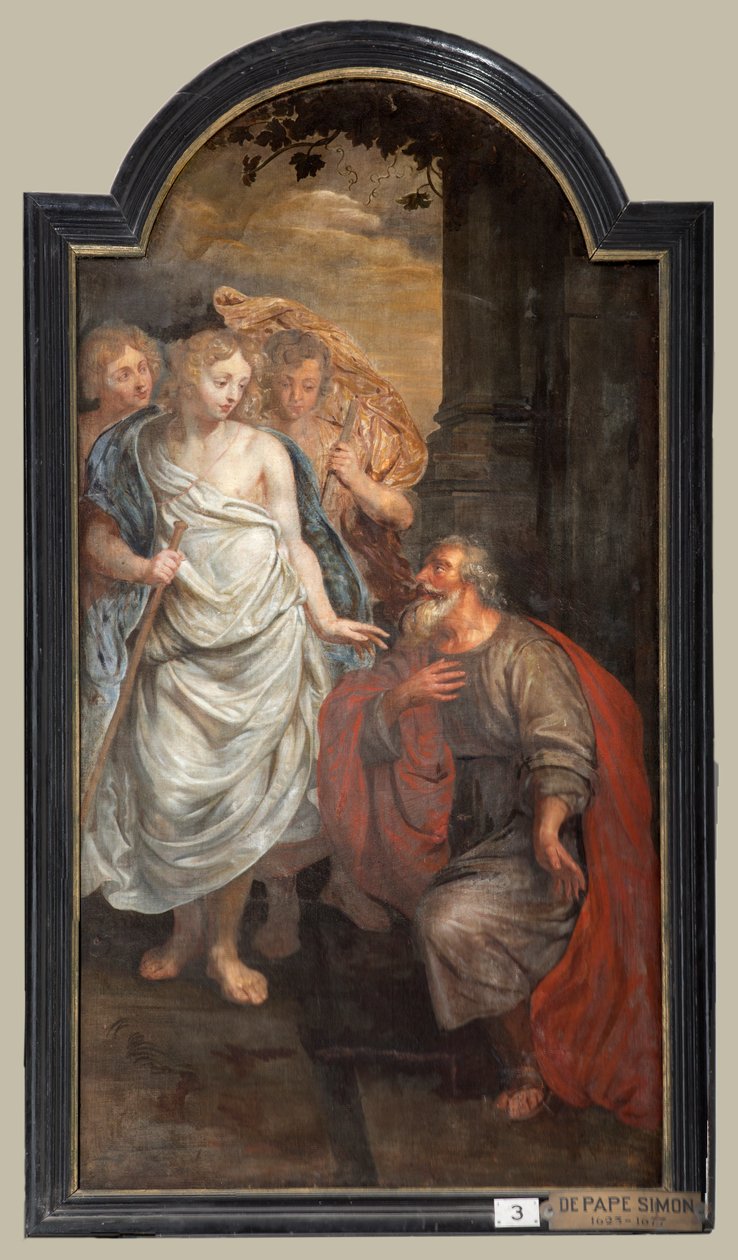 Église paroissiale (Sint-Walburgakerk). Peinture, triptyque. Simon De Pape (?). Rachat des esclaves chrétiens aux Turcs. - Simon II de Pape
