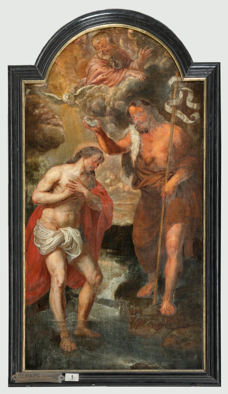 Église paroissiale (Sint-Walburgakerk). Peinture, triptyque. Simon De Pape (?). Rachat des esclaves chrétiens aux Turcs. - Simon II de Pape