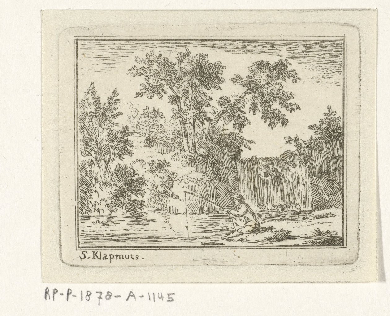 Paysage avec un pêcheur - Simon Klapmuts