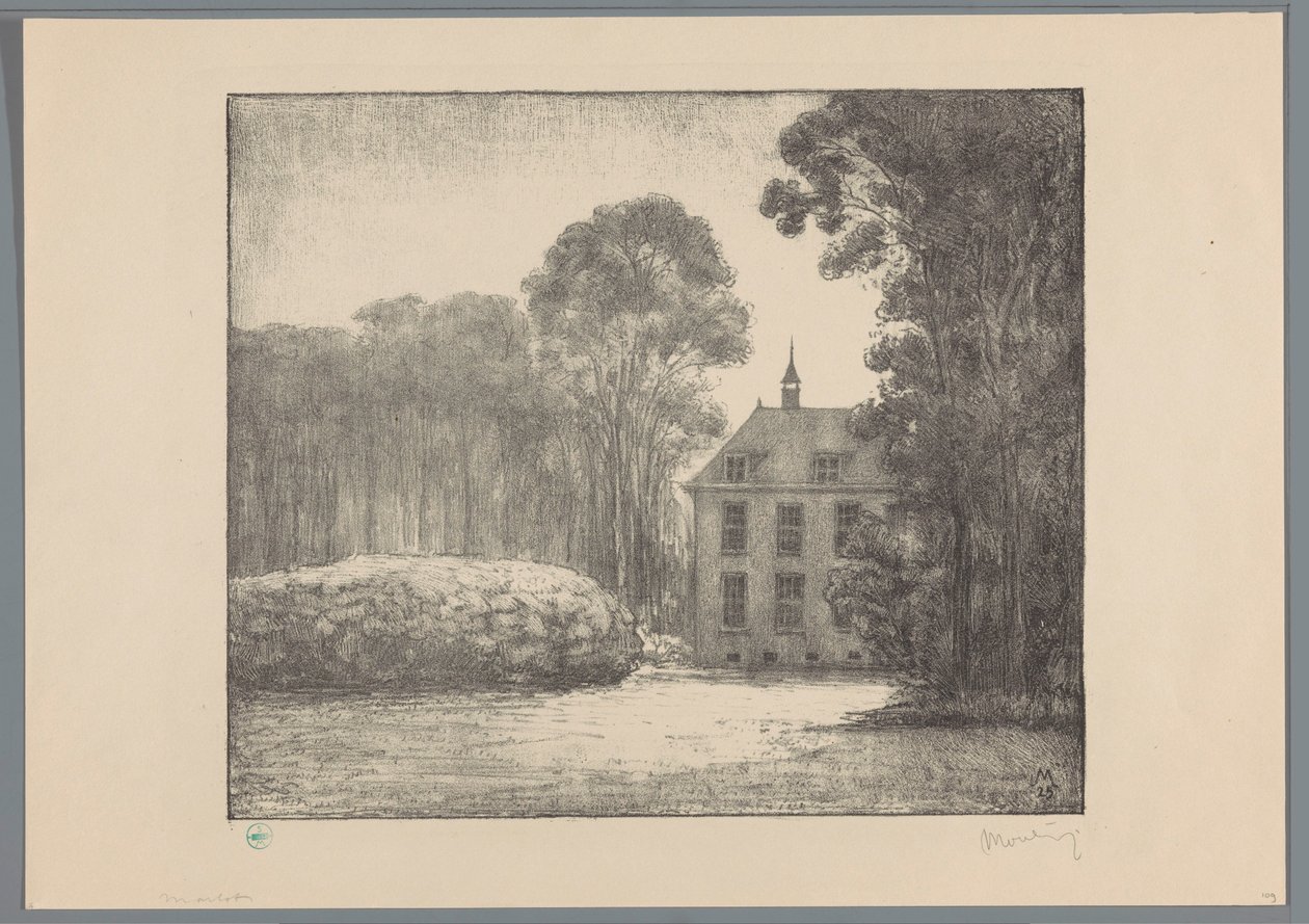 Vue de la ferme sur le domaine De Raephorst - Simon Moulijn (signed by artist)