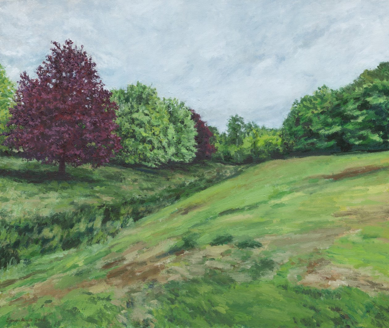 Richmond Park, 2018 (huile sur toile) - Simon Neville
