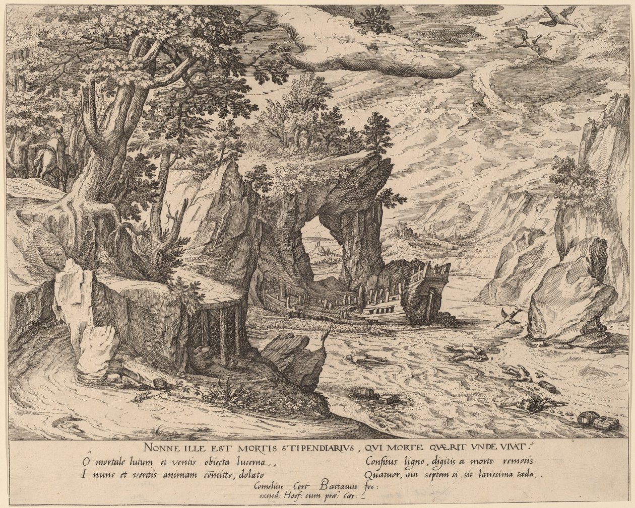 Après le naufrage - Simon Novellanus after Cornelis Cort