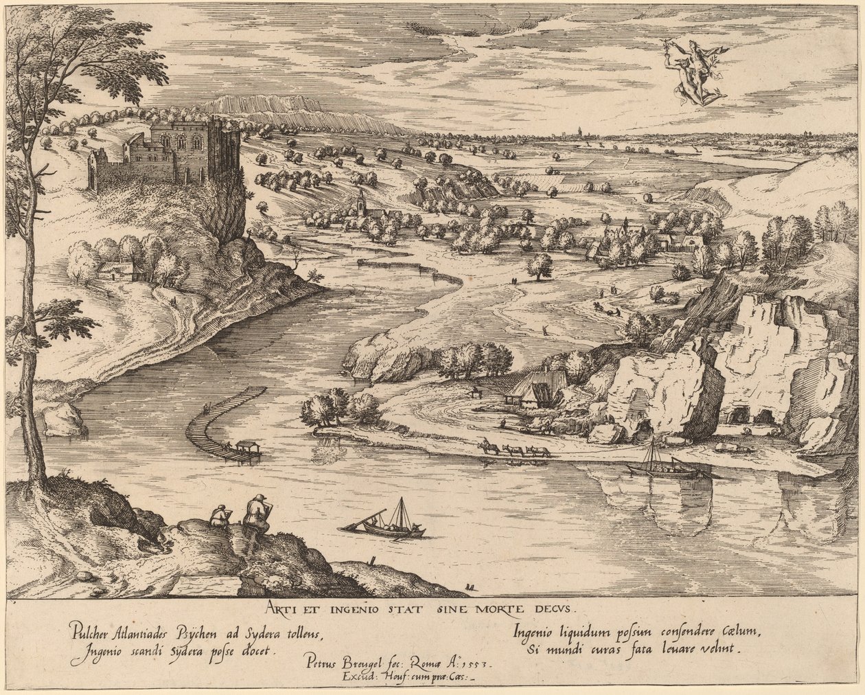 Paysage Fluvial avec Mercure et Psyché - Simon Novellanus after Pieter Bruegel the Elder