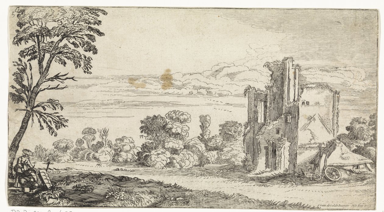 Paysage avec ruine - Simon Poelenburg