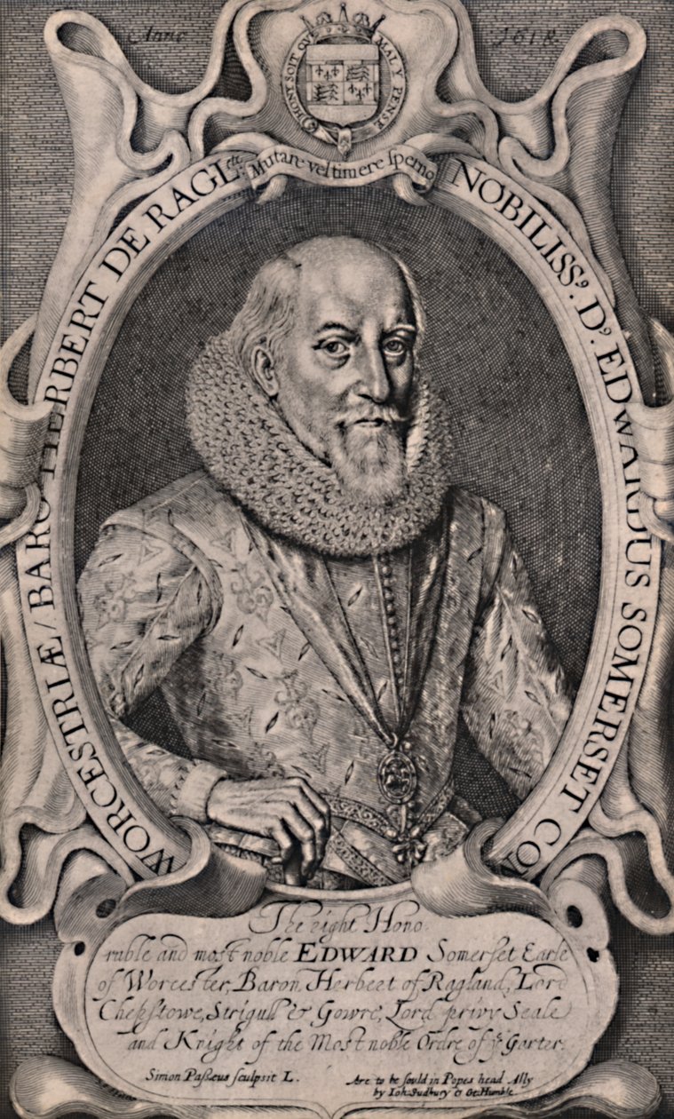 Edward Somerset, 4e comte de Worcester, courtisan anglais, vers 1618 - Simon de Passe