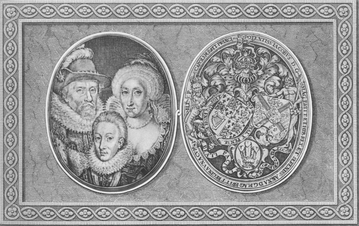 Jacques Ier Anne de Danemark et Henri, prince de Galles, 1612, 1904 - Simon de Passe