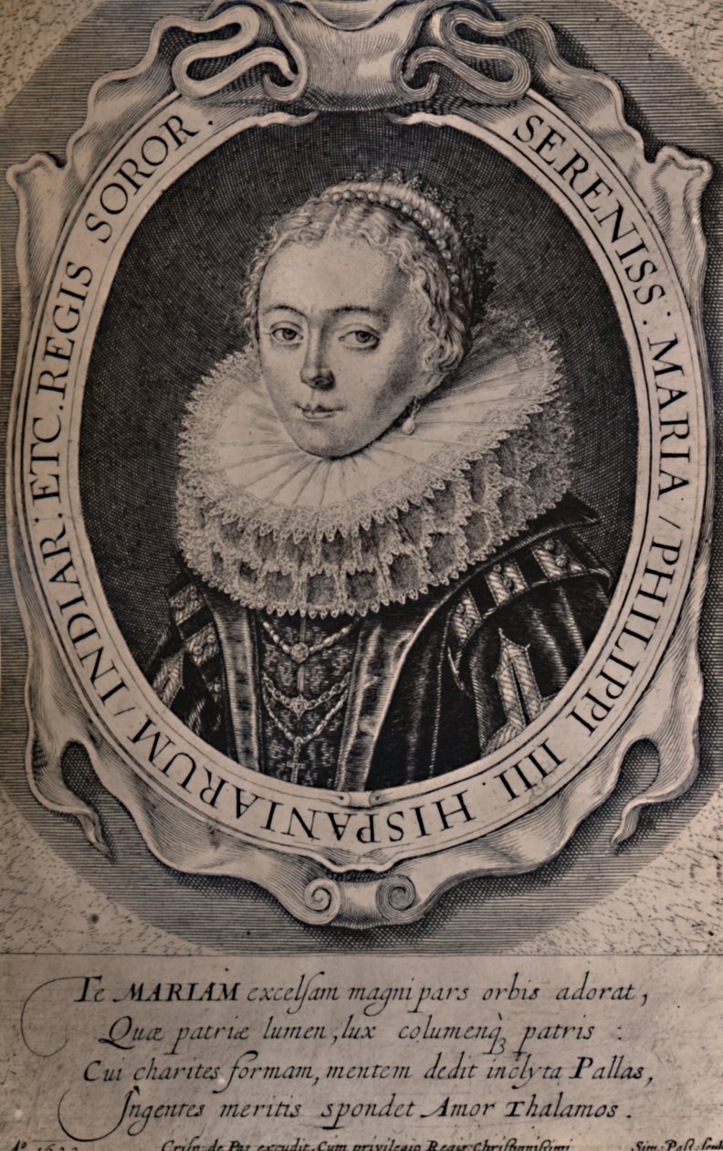 Maria Anna, reine de Bohême et de Hongrie, 17ème siècle - Simon de Passe