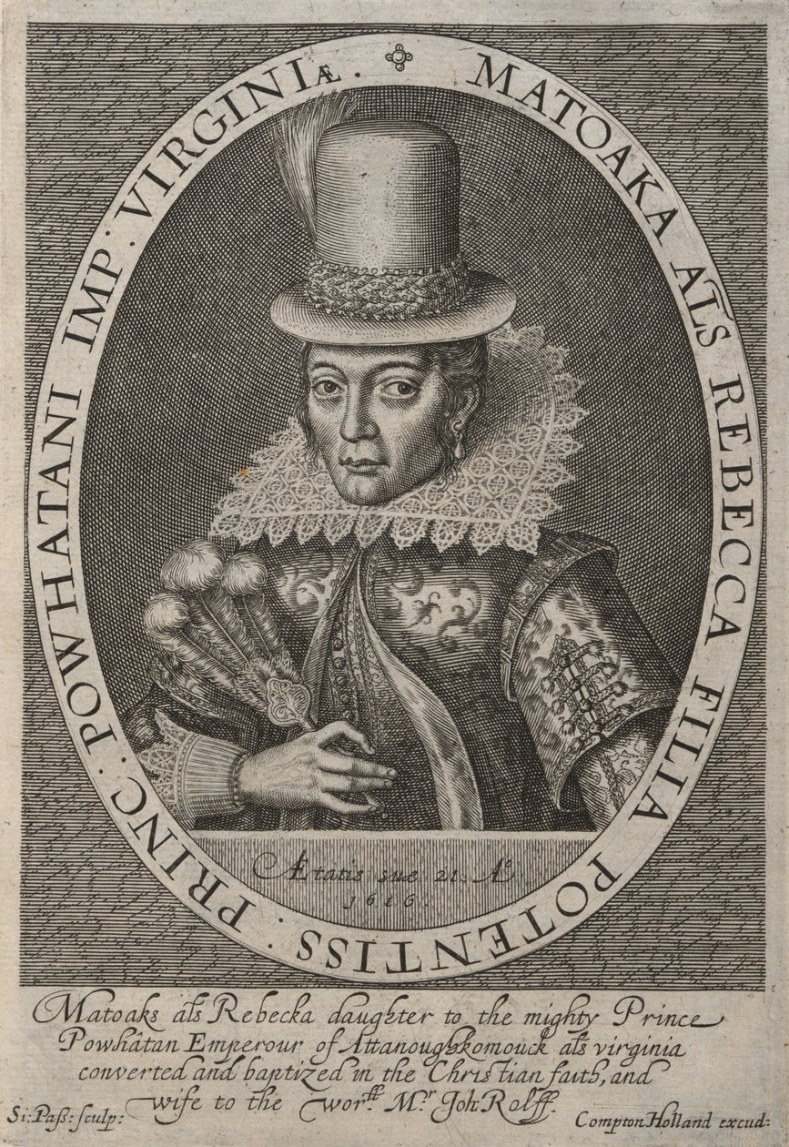 Pocahontas (vers 1595-1617) - Simon de Passe