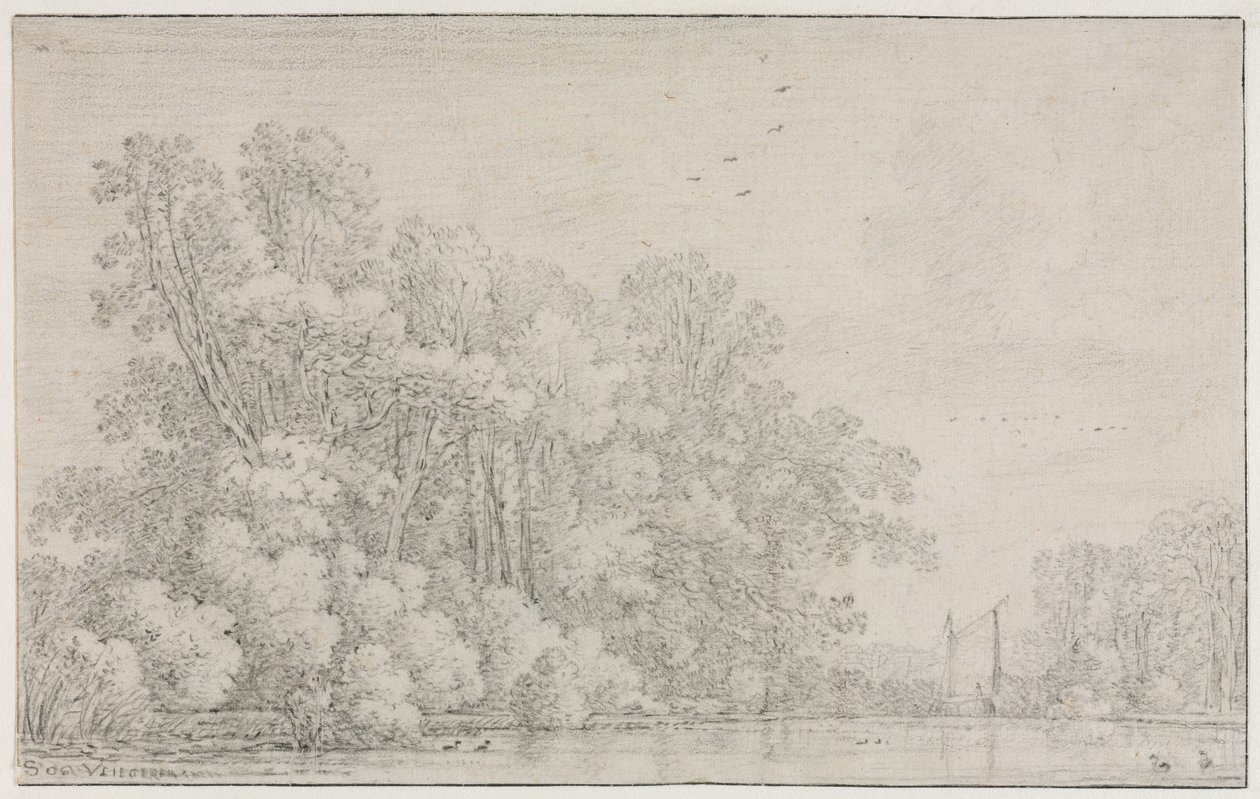 Paysage fluvial, c. 1650 - Simon de Vlieger