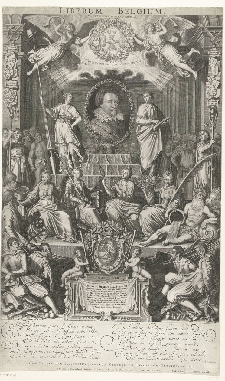 Frédéric-Henri comme protecteur de la religion et de la liberté, 1628 - Simon van de Passe