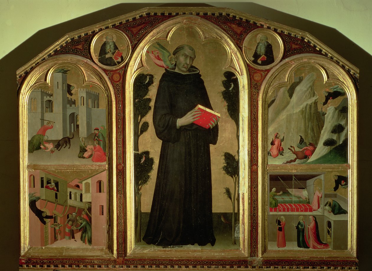Le bienheureux Agostino Novello, retable avec quatre de ses miracles, c.1328 - Simone Martini