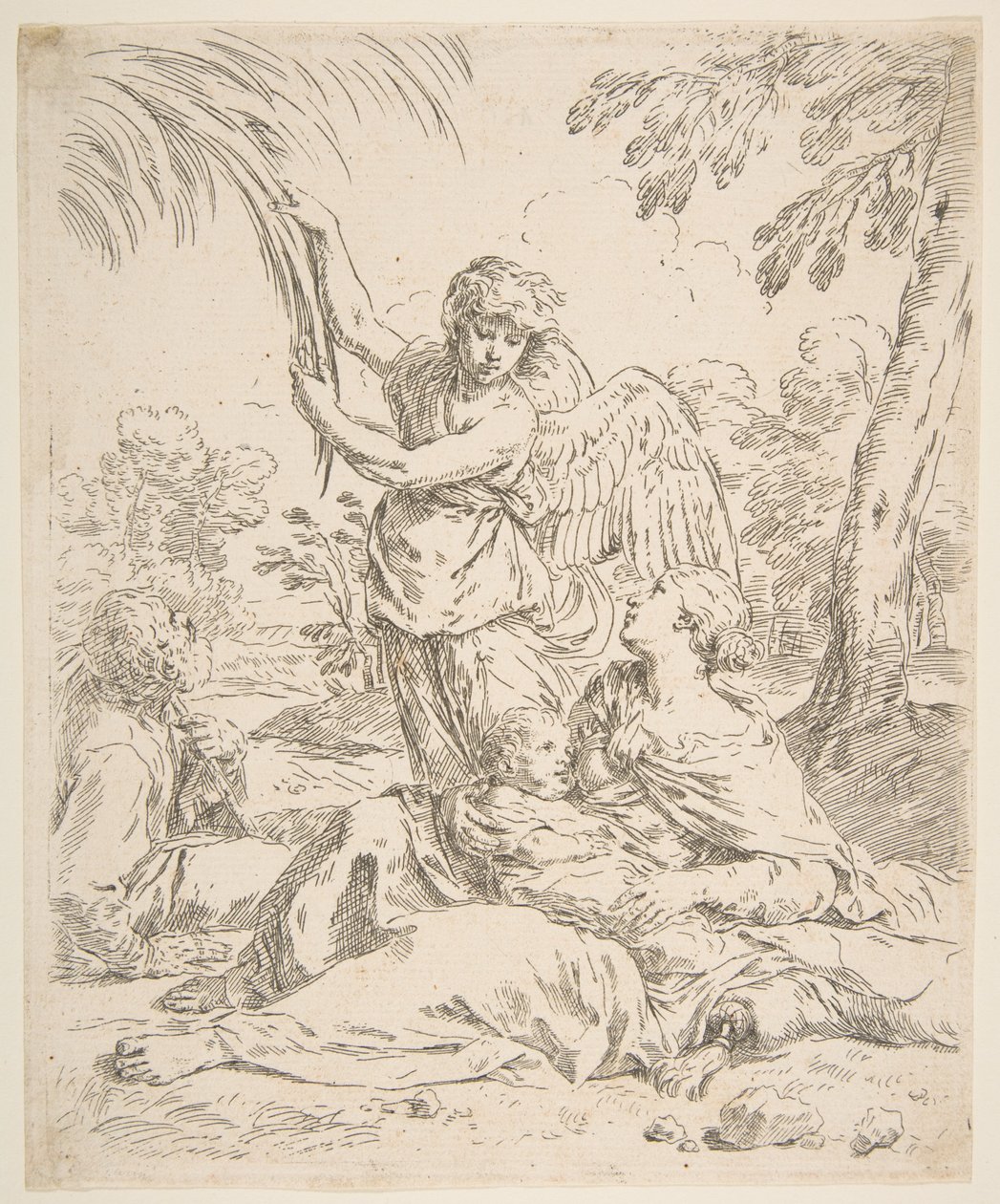 Repos en Égypte, Marie nourrissant l