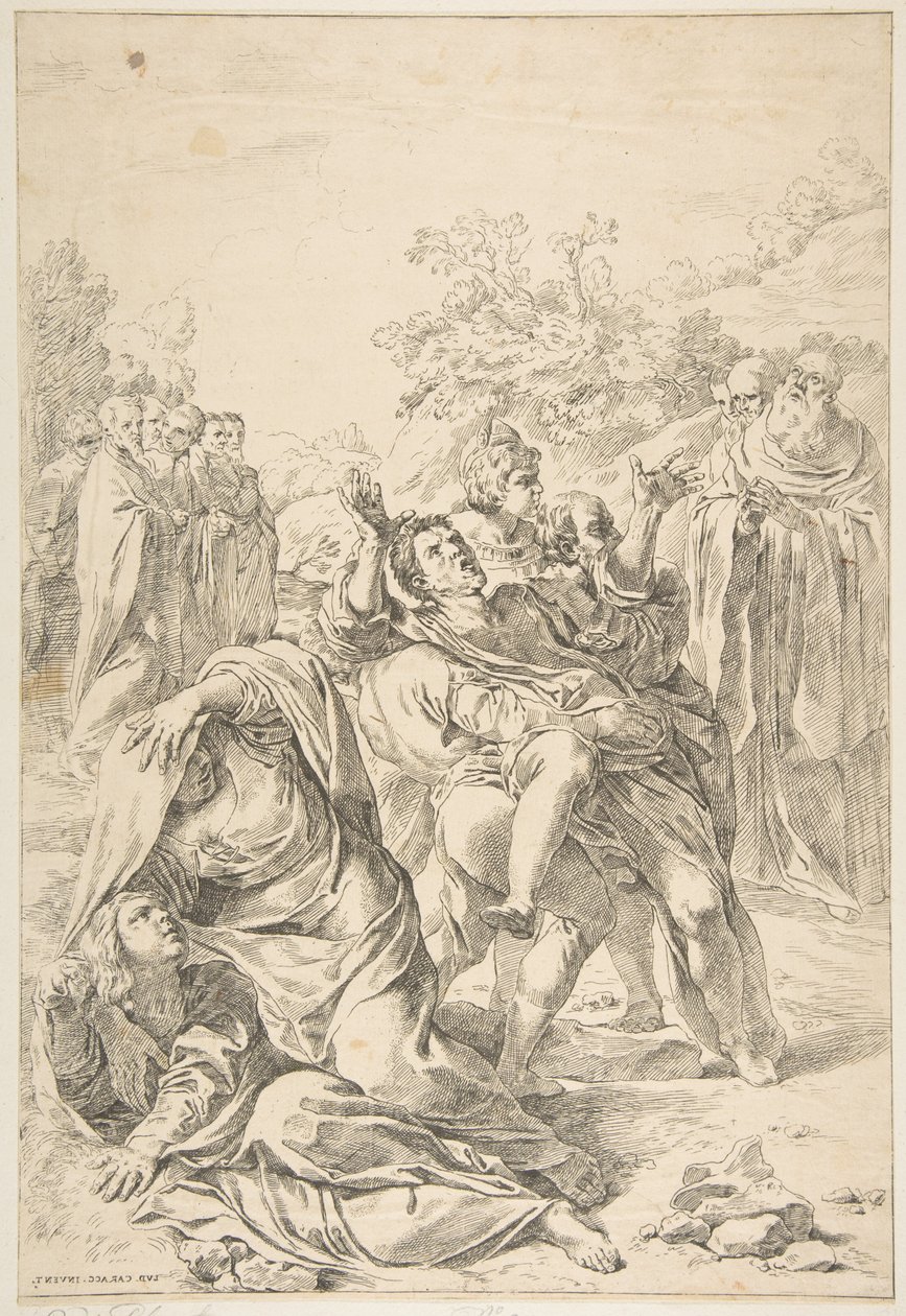 Saint Benoît exorcisant un démon, vers 1637-1639 - Simone Cantarini