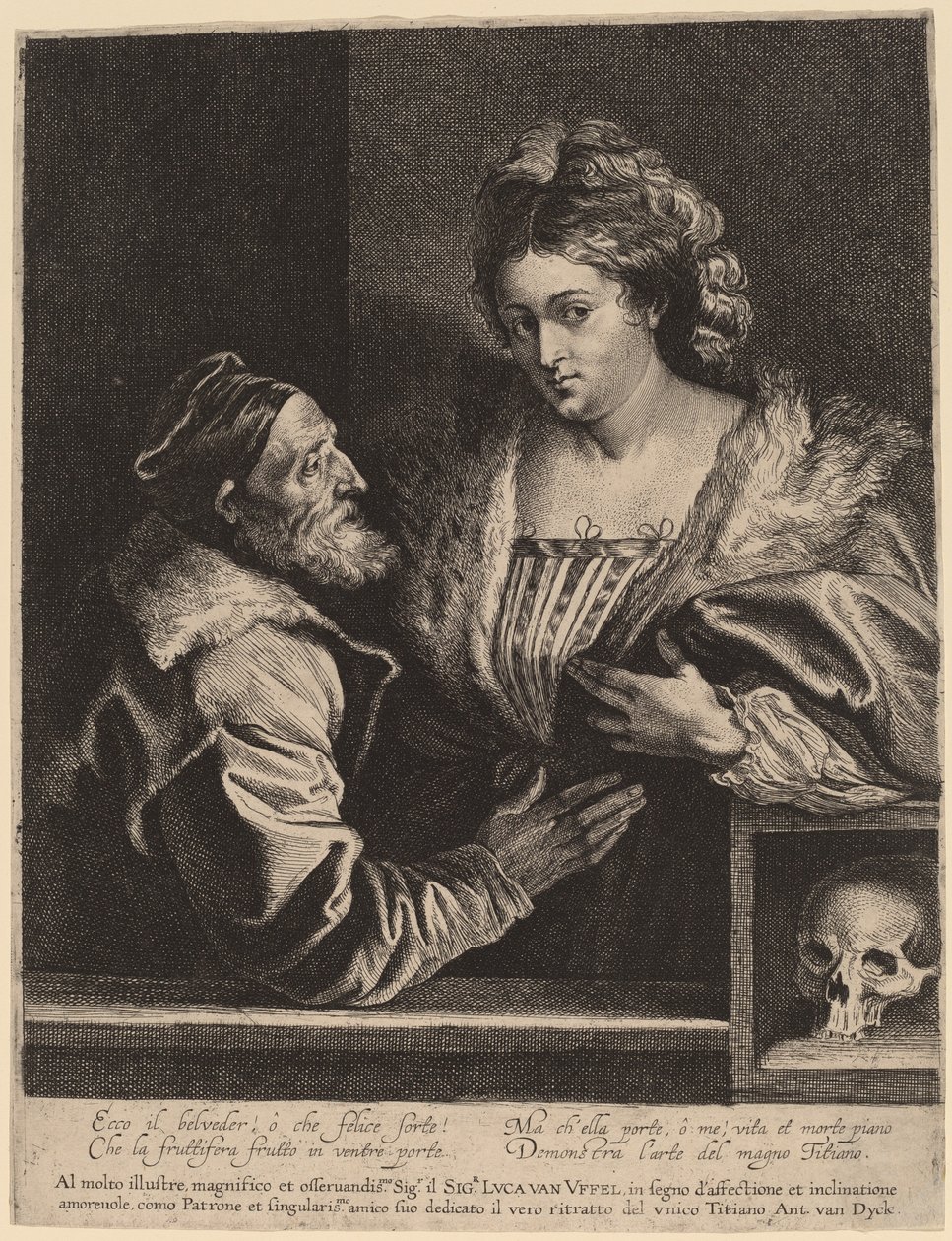 Titien et sa maîtresse - Sir Anthony van Dyck and Lucas Emil Vorsterman after Titian
