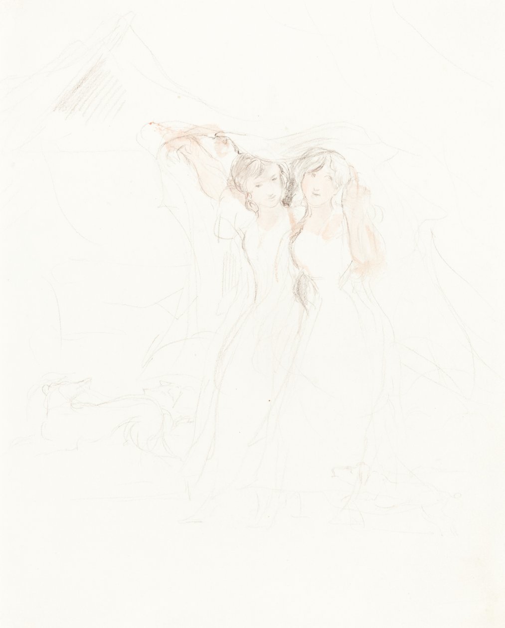 Deux filles sous un manteau - Sir David Wilkie