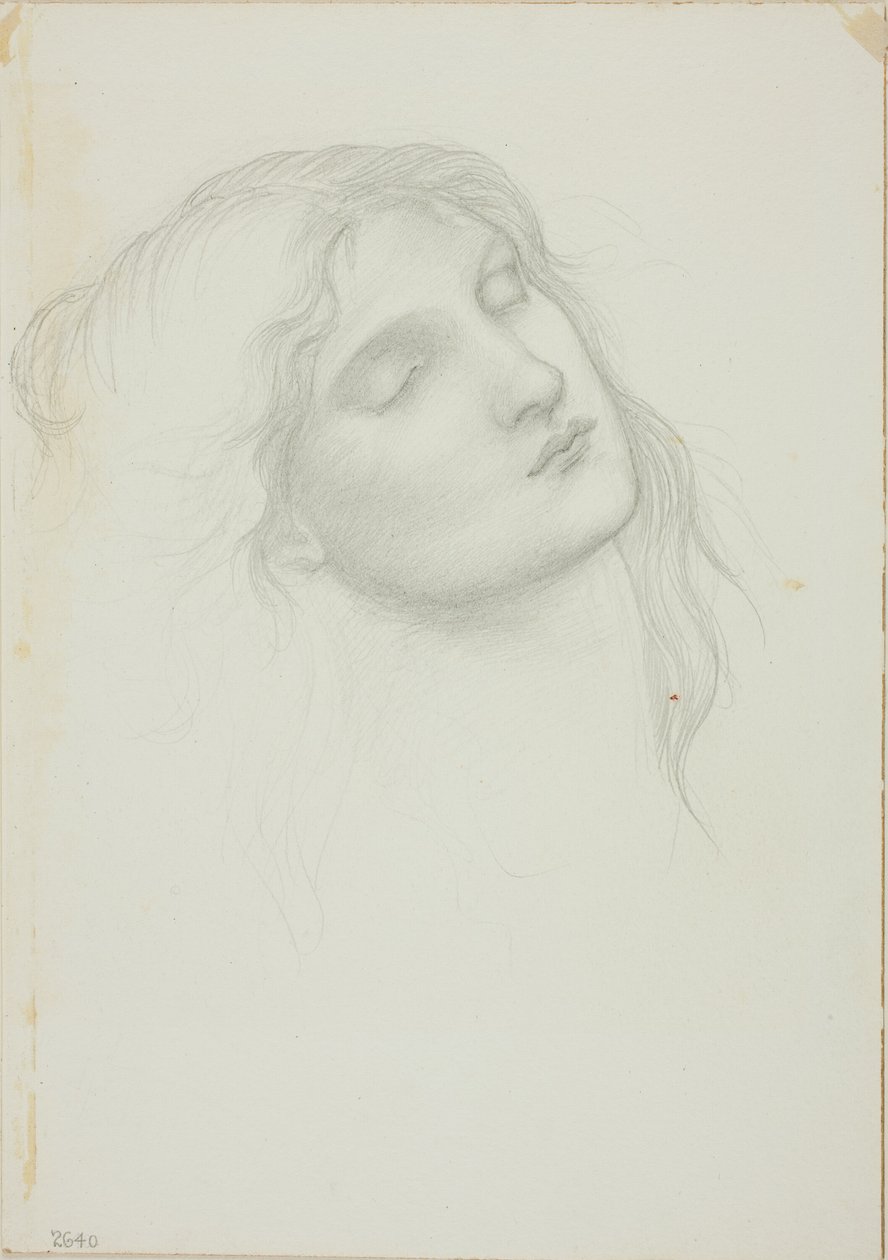 Tête de femme aux yeux fermés - Sir Edward Burne Jones