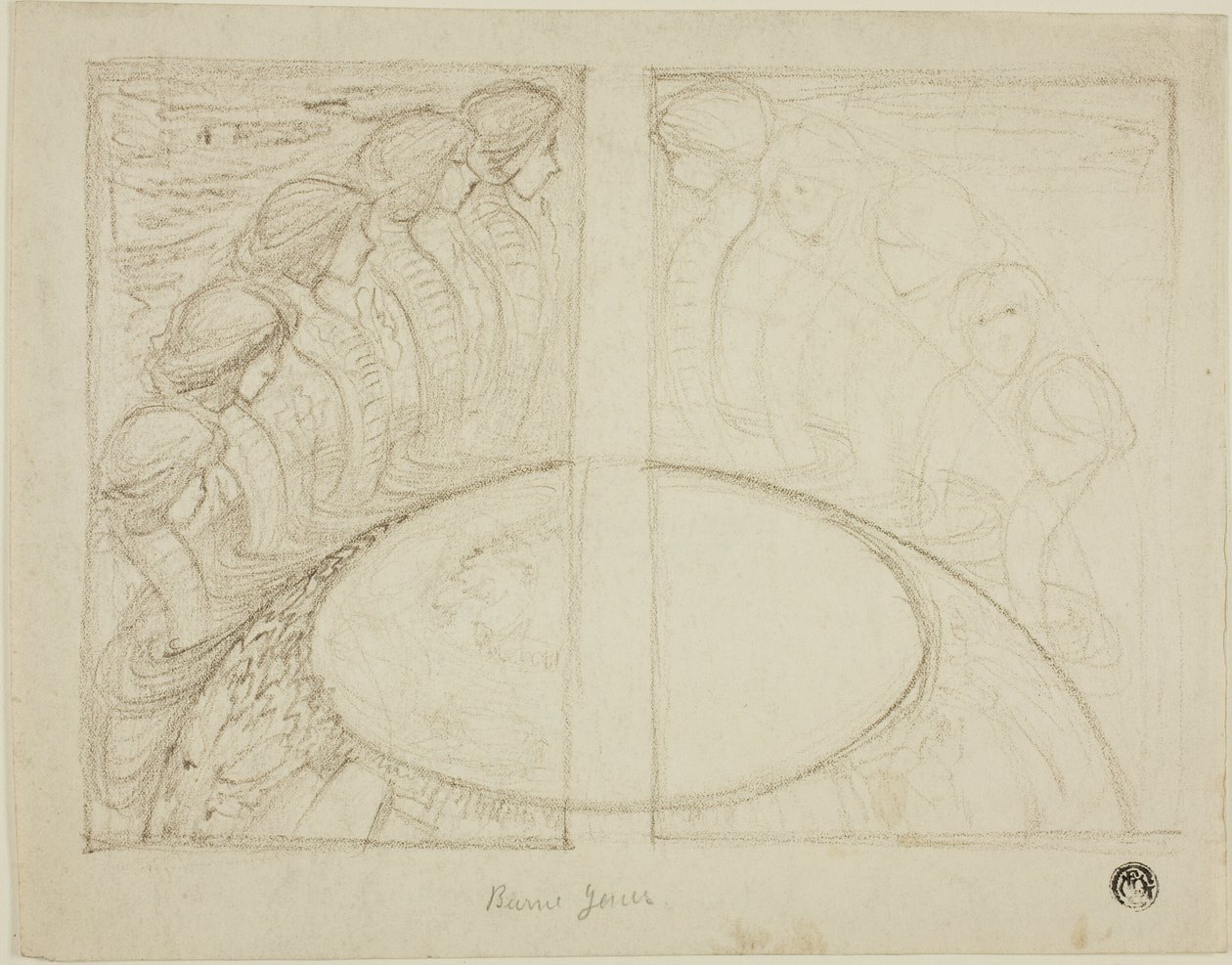 Femmes serpent autour du globe - Sir Edward Burne Jones