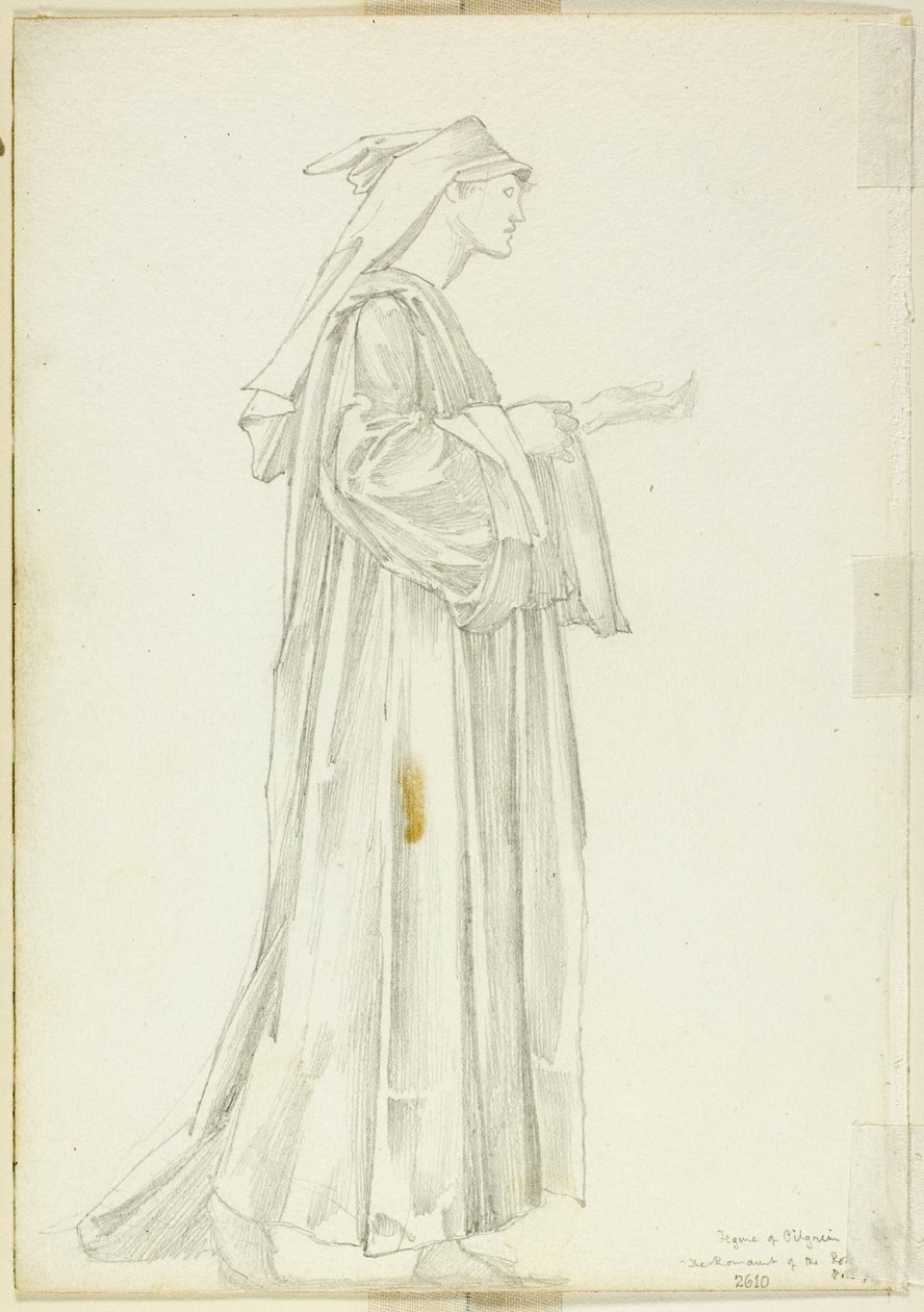 Étude de pèlerin pour le Romaunt de la Rose - Sir Edward Burne Jones