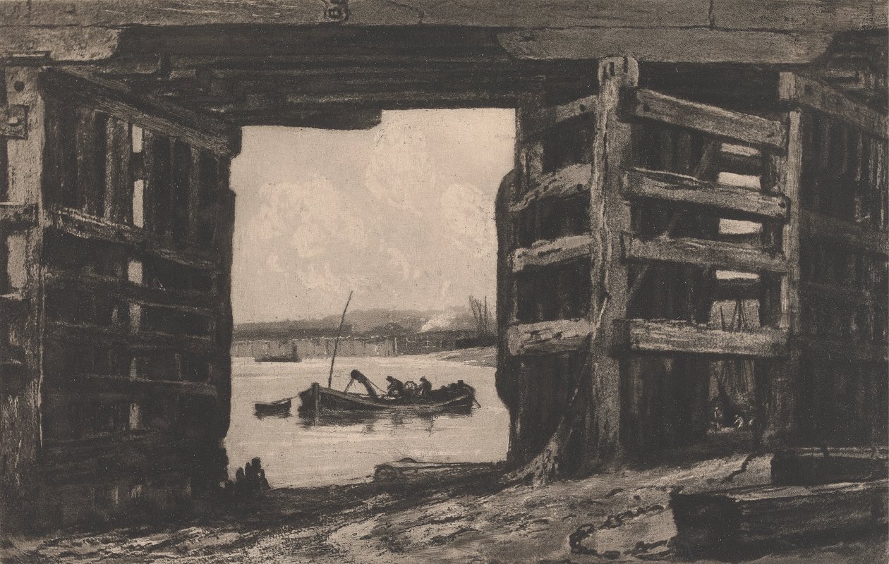 Une travée du vieux pont de Battersea - Sir Frank Short