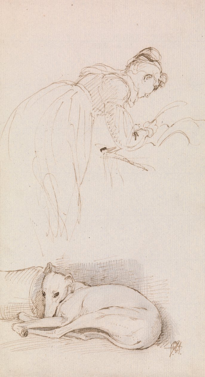 Études de femme et de lévrier - Sir George Hayter