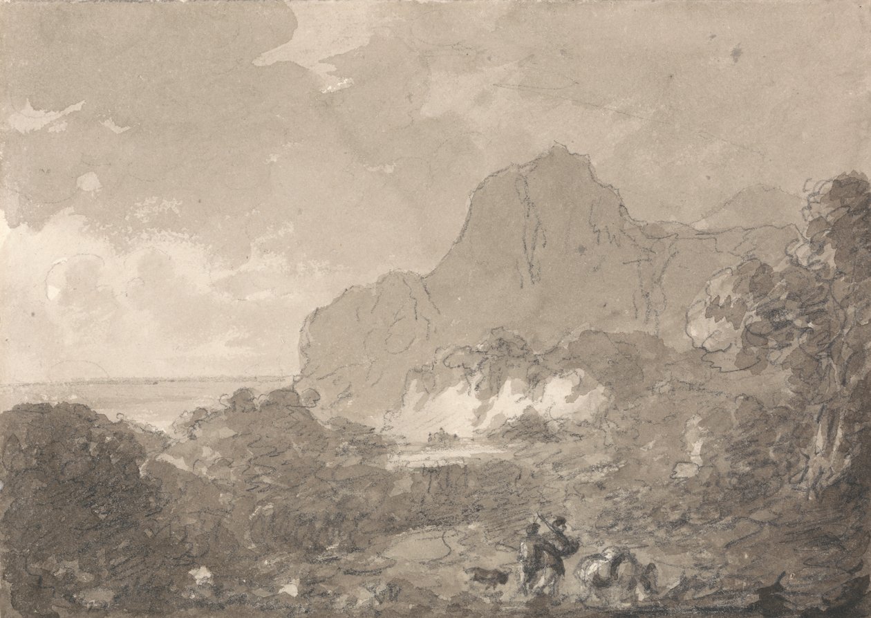 Vue sur la côte italienne - Sir George Howland Beaumont seventh Baronet