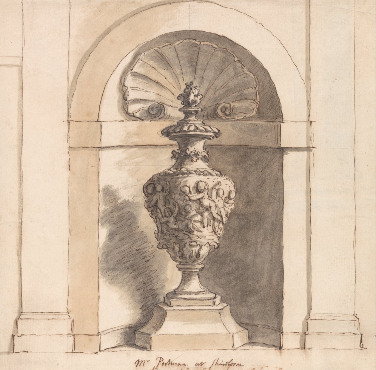 Une niche pour la maison de M. Portman à Sherborne - Sir James Thornhill