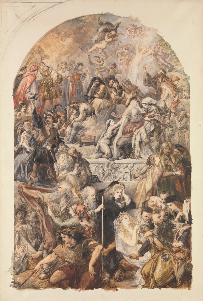 Apothéose des personnages de Shakespeare - Sir John Gilbert