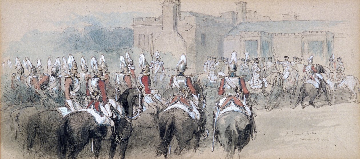 Escorte montée au palais de St James, Londres, 1848 - Sir John Gilbert