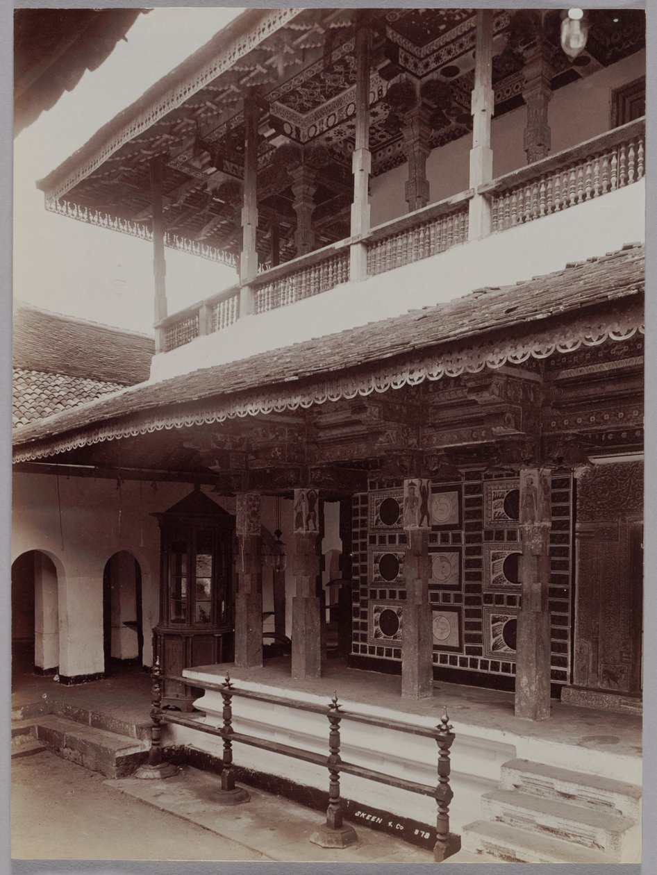 Temple bouddhiste à Kandy, Ceylan, c. 1880s - Skeen and Co.