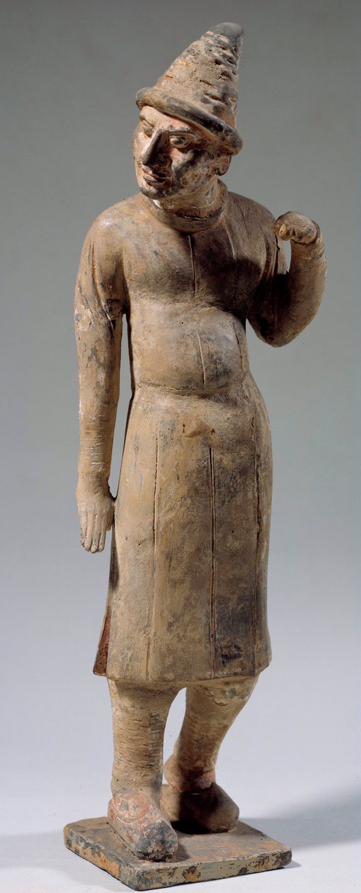 Art chinois : statuette en terre cuite d