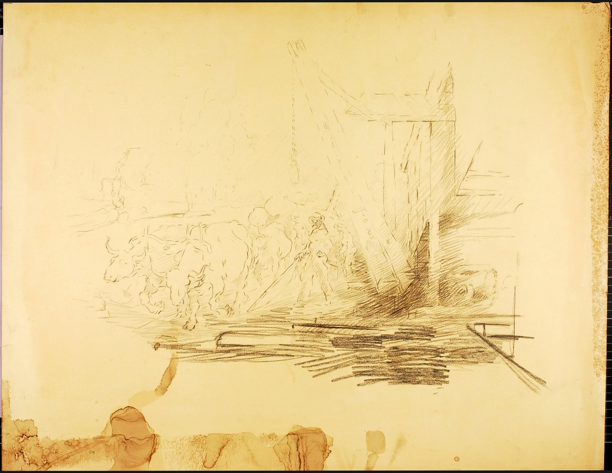 Camp de bûcherons - Solon H. Borglum