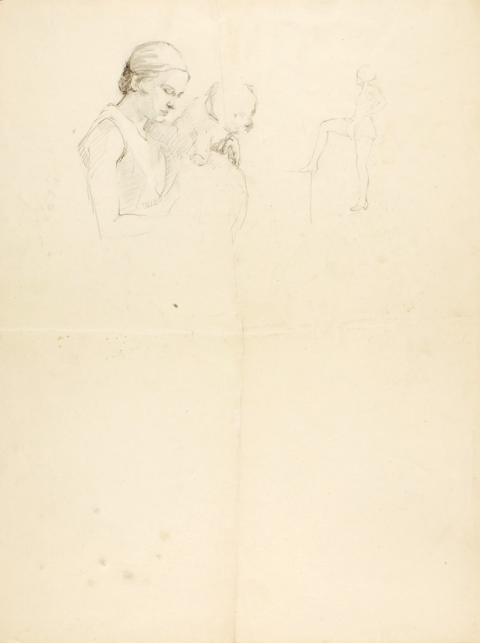 Femme et chien - Solon H. Borglum