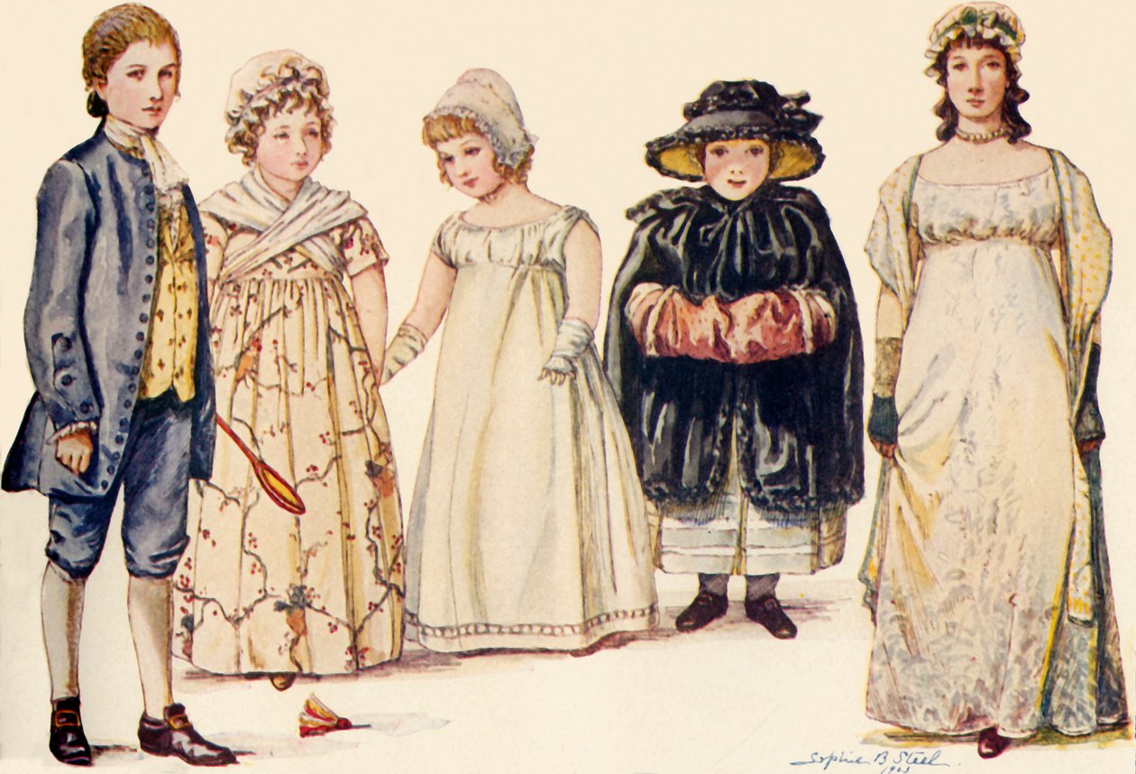Tenue des Enfants sous les Règnes de la Reine Anne, George I, II et III 1702-1790, 1903, 1937 - Sophie B. Steel