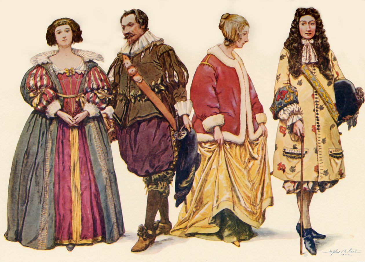 Vêtements sous les règnes de Charles Ier et II, et Jacques II - Sophie B. Steel