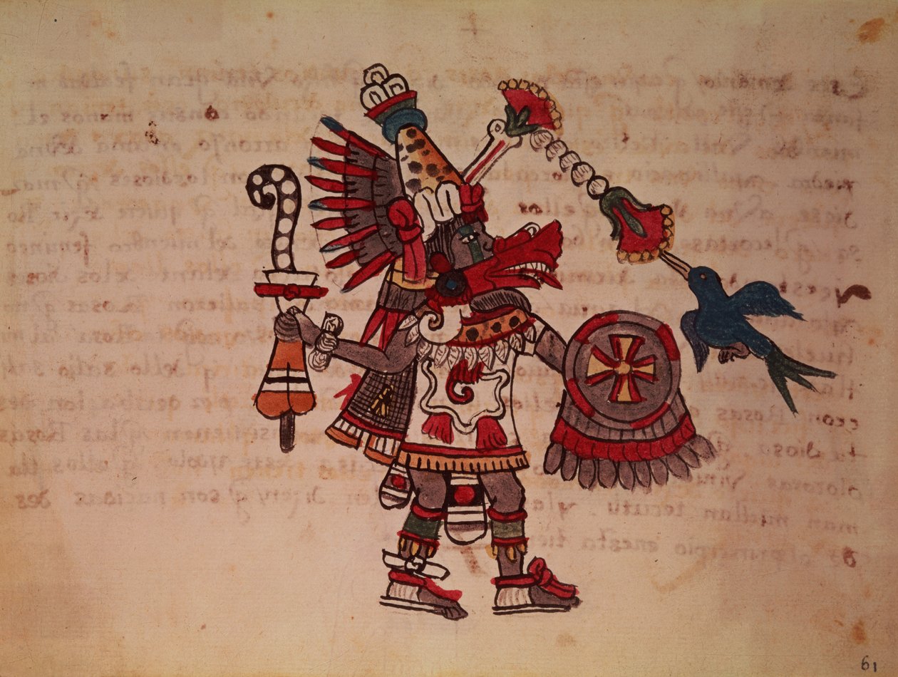 Quetzalcoatl, le serpent à plumes, dieu du vent, de l