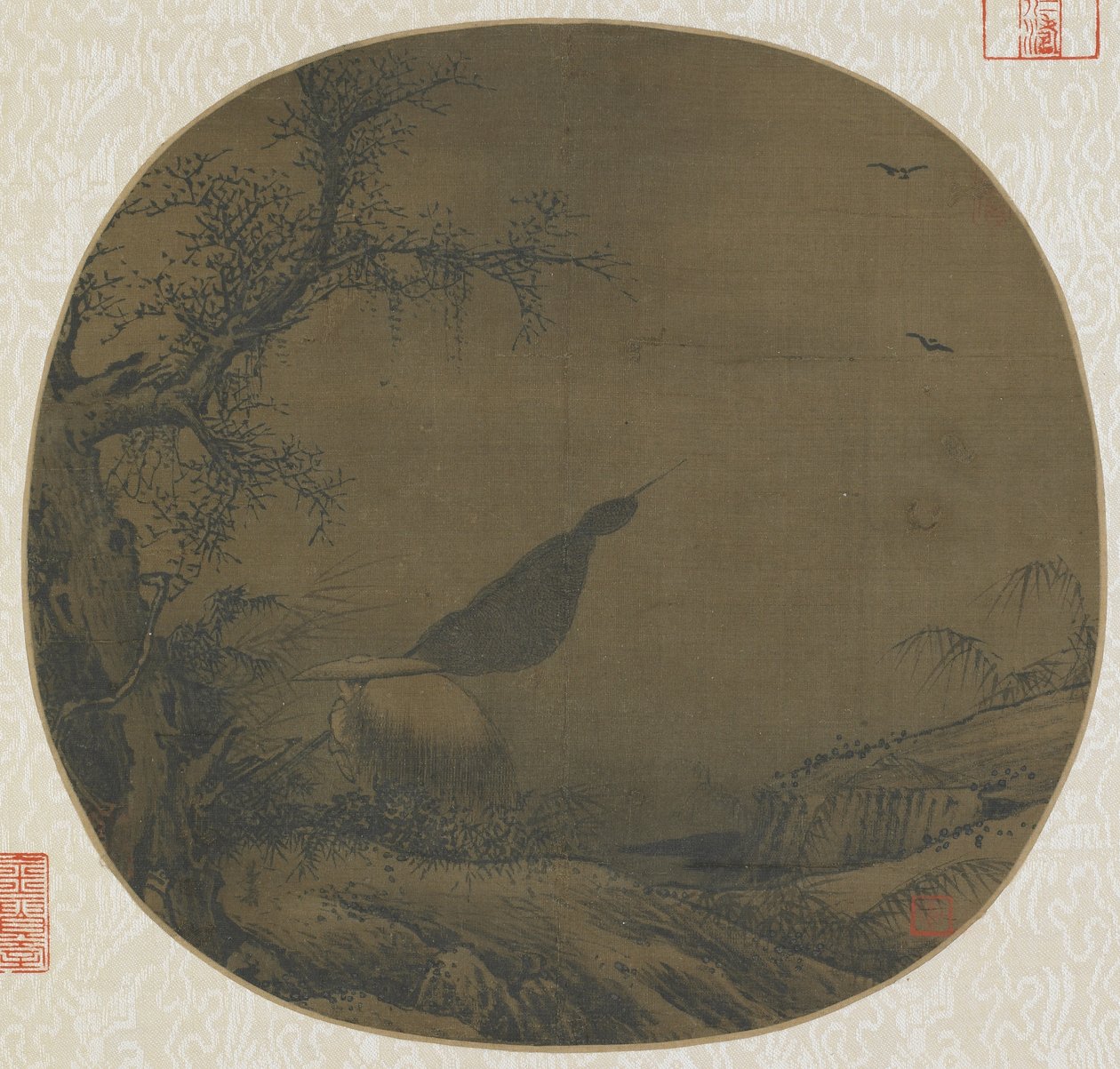 Pêcheur rentrant chez lui couvert de neige, fin 12e-début 13e siècle - Southern Song Dynasty Chinese School